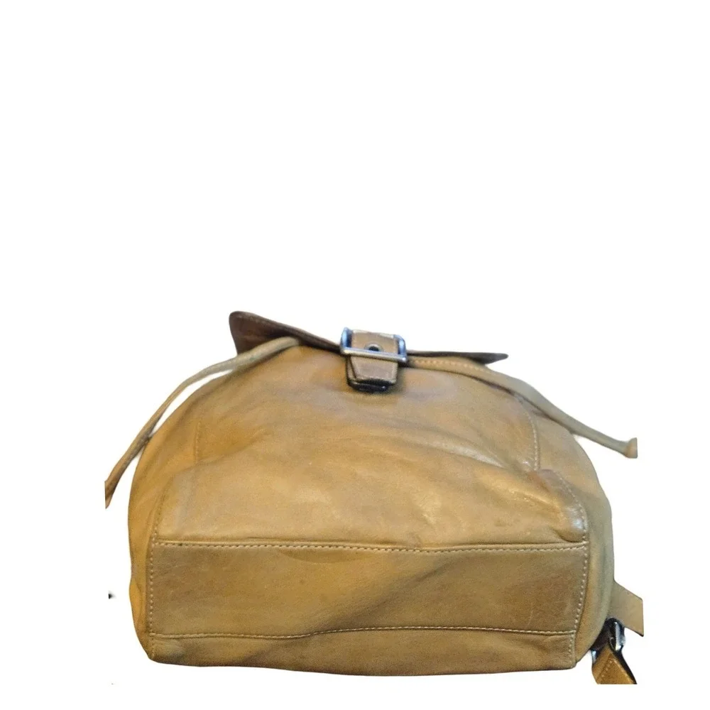Coach Vintage Tan Glove‎ Tanned Leather Backpack 9569 Drawstring Buckle Bag